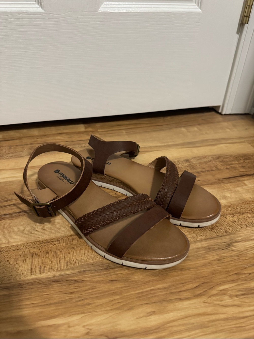 Women’s Brown Braided Strap Sandals